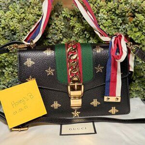 🐝 Authentic Gucci Sylvie Bee & Star Shoulder Bag ✨